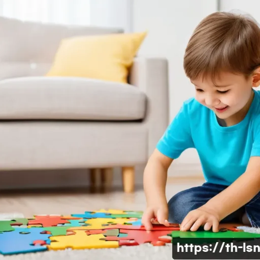 학습 장애 극복을 위한 인내심 기술 - A joyful and determined 6-year-old child, wearing a brightly colored T-shirt and shorts, is diligent...