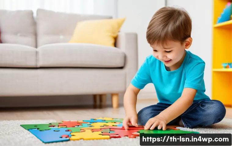 학습 장애 극복을 위한 인내심 기술 - A joyful and determined 6-year-old child, wearing a brightly colored T-shirt and shorts, is diligent...